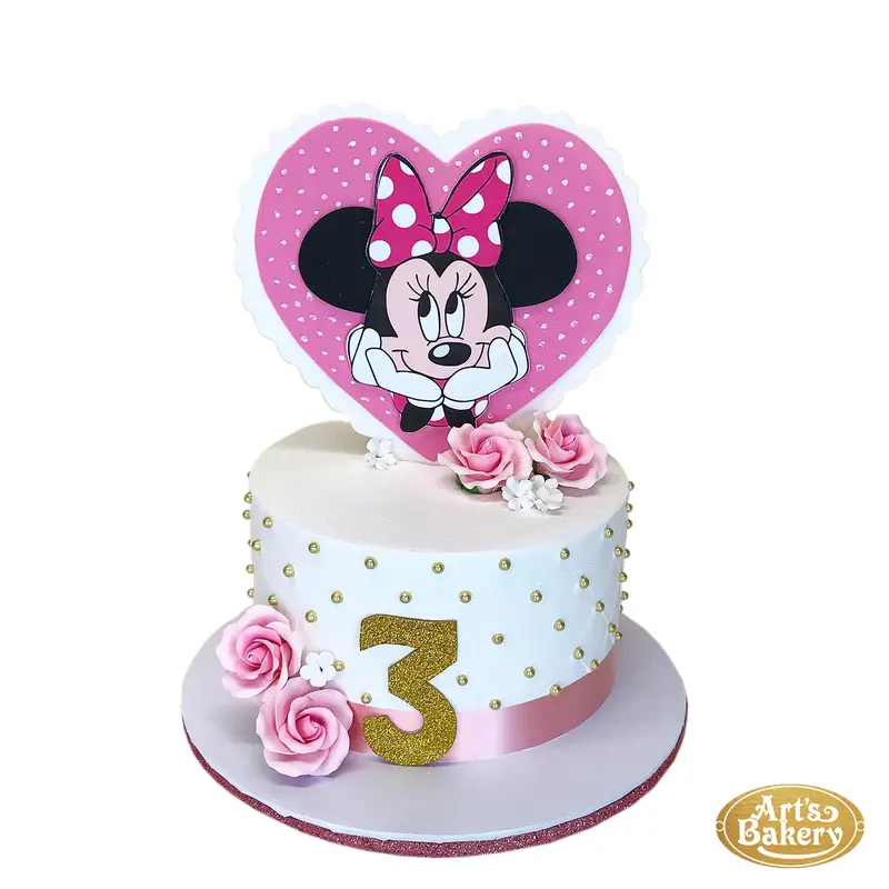 Minnie Mouse Heart Cake 30