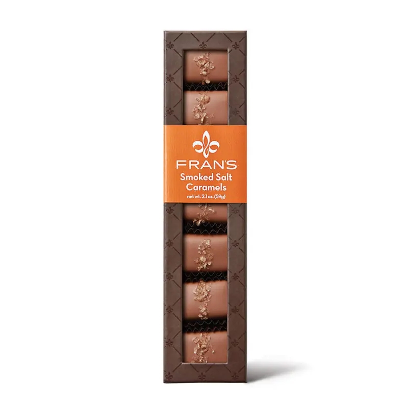 Smoked Salt Caramels in Milk Chocolate