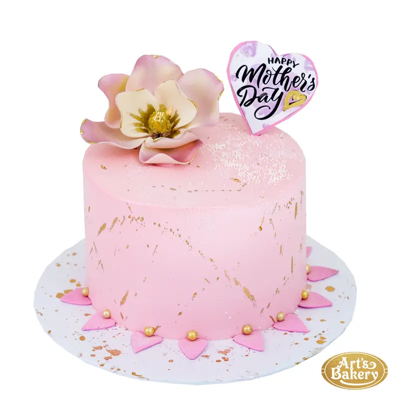 Splatter Design with Flower Cake