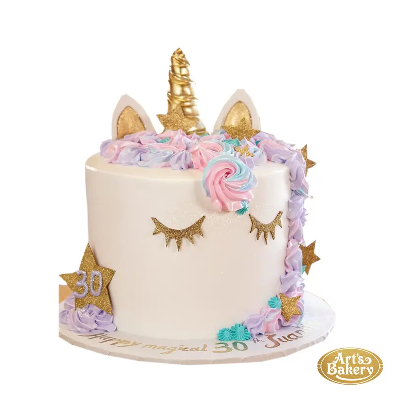 Unicorn with Multi-Color Frosting as Hair Cake 109