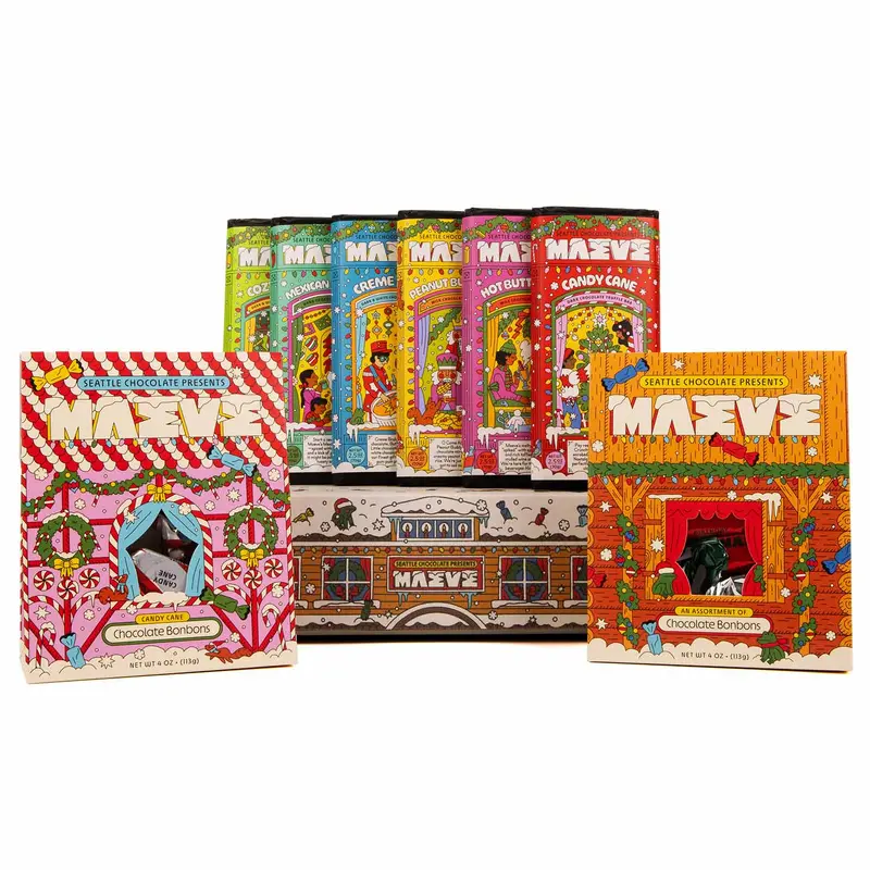 Chocolate Holiday Village Gift Set