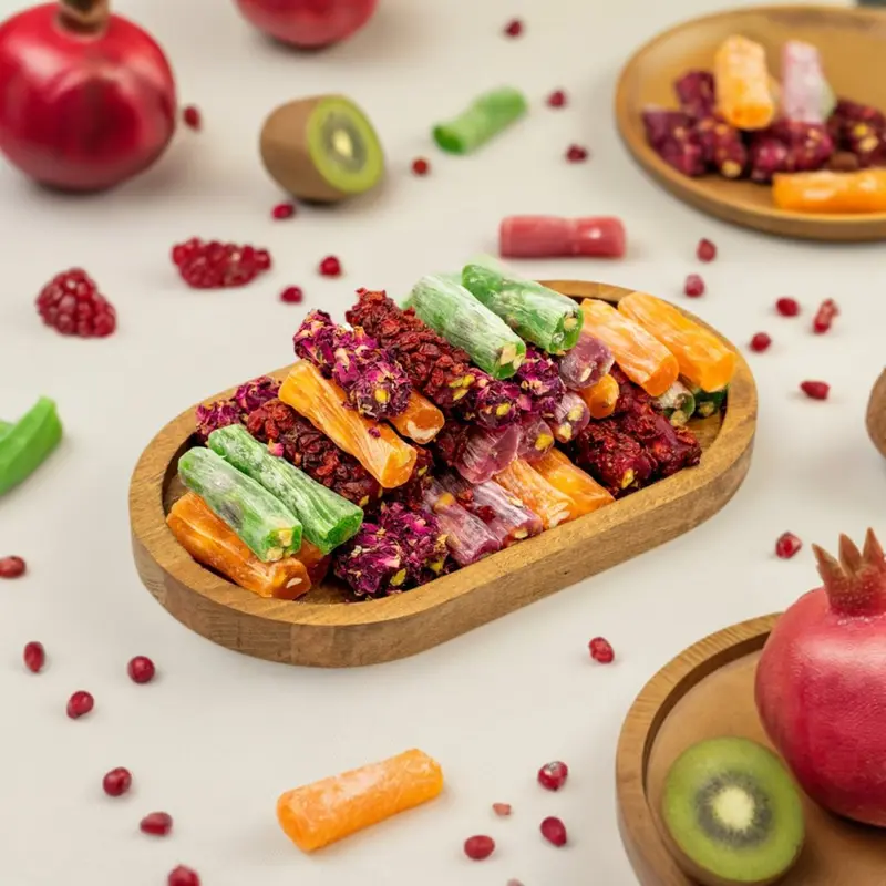 Ganik Sarsultan | Turkish Delight Fingers Variety Mix (Pomegranate, Orange, Honey, Kiwi)