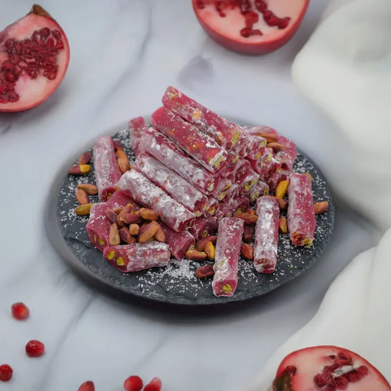 Ganik Sarsultan | Turkish Delight Pomegranate Fingers with Pistachio