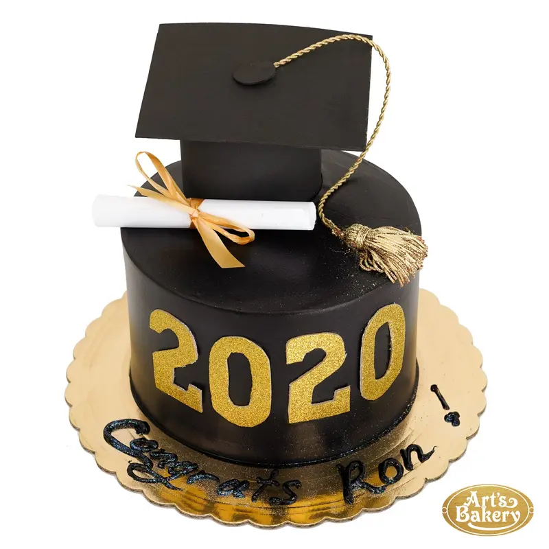 Grad Hat with Diploma Cake