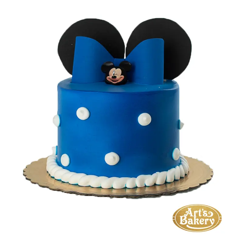 Mickey Mouse Bow Blue Cake 134