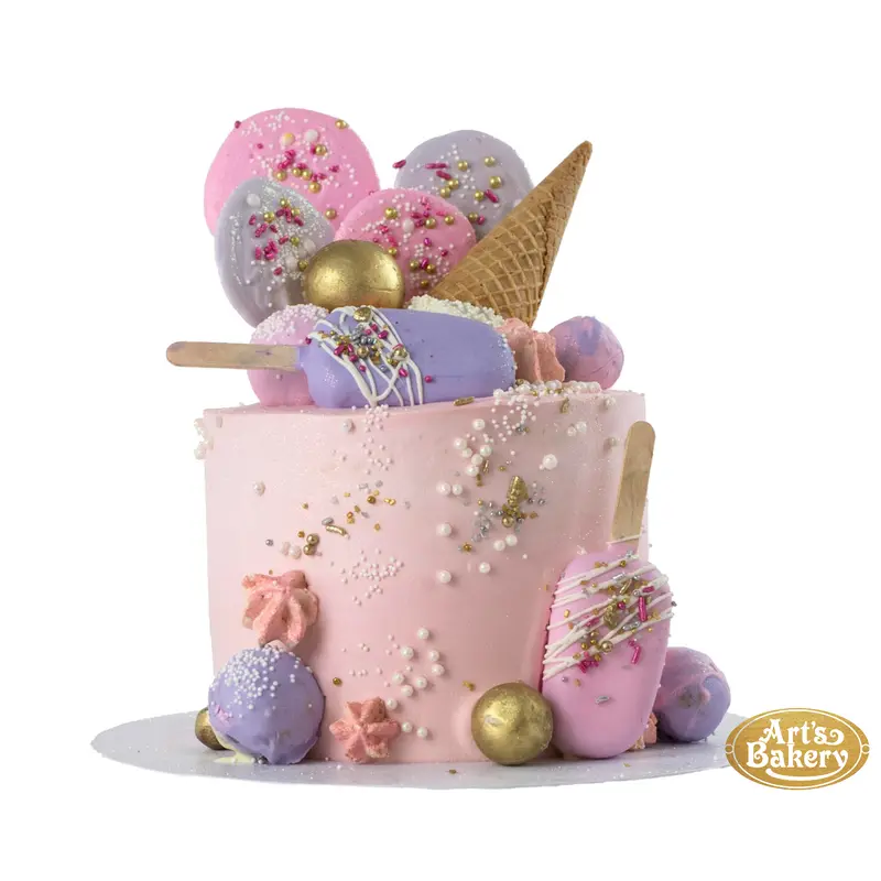 Pastel Pink Ice Cream Cone Cake New 2021