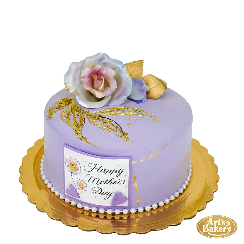 Purple Flower Design Cake