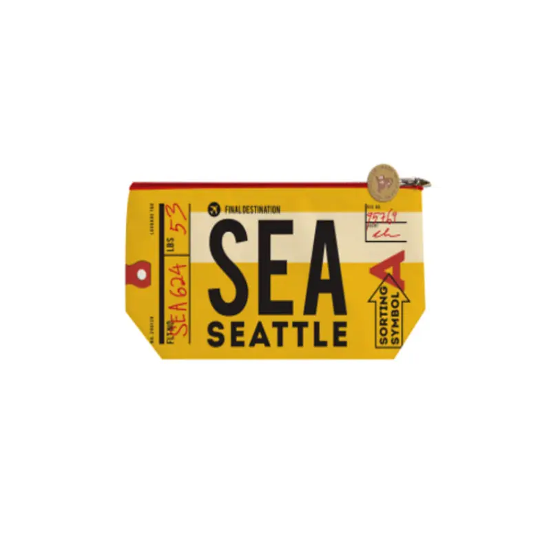 SEA Luggage Tag Medium Pouch Yellow