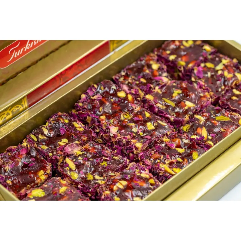 Eyup Sultan Turkish Delight Pistachio Pomegranate Wick with Rose Petals - The Indispensable Dessert