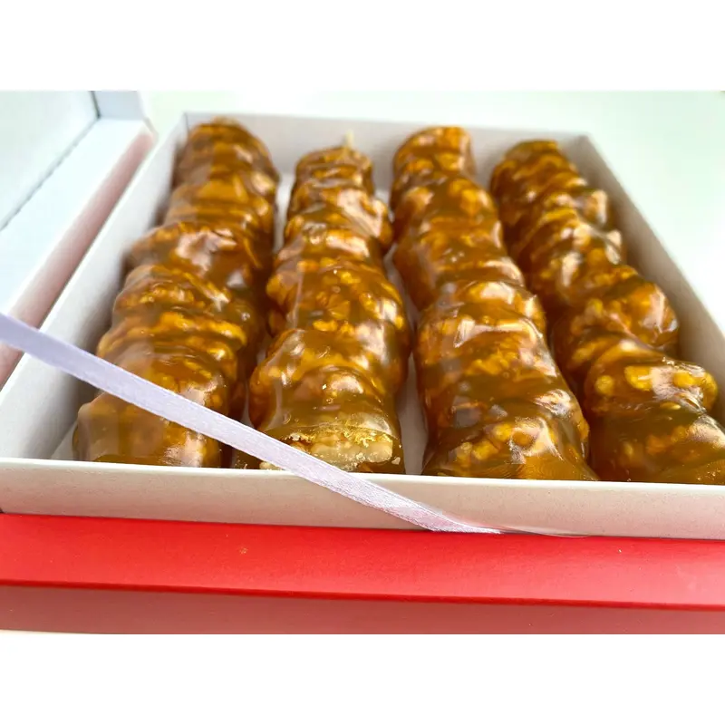 Malak | Whole Walnut Yellow Sausage Churchkhela with Molasses - The Turkish Sweet Treat