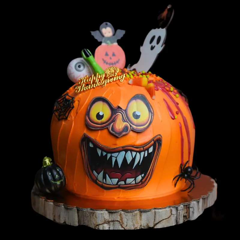 2024 Angry Pumpkin Cake