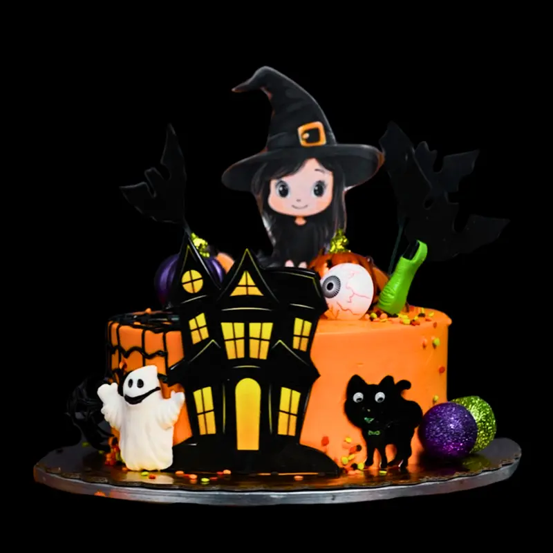 2024 Cute Witch Halloween Cake
