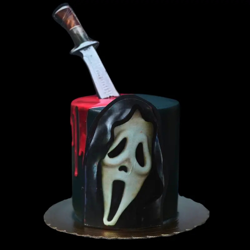 2024 Scary Mask Cake with Sword
