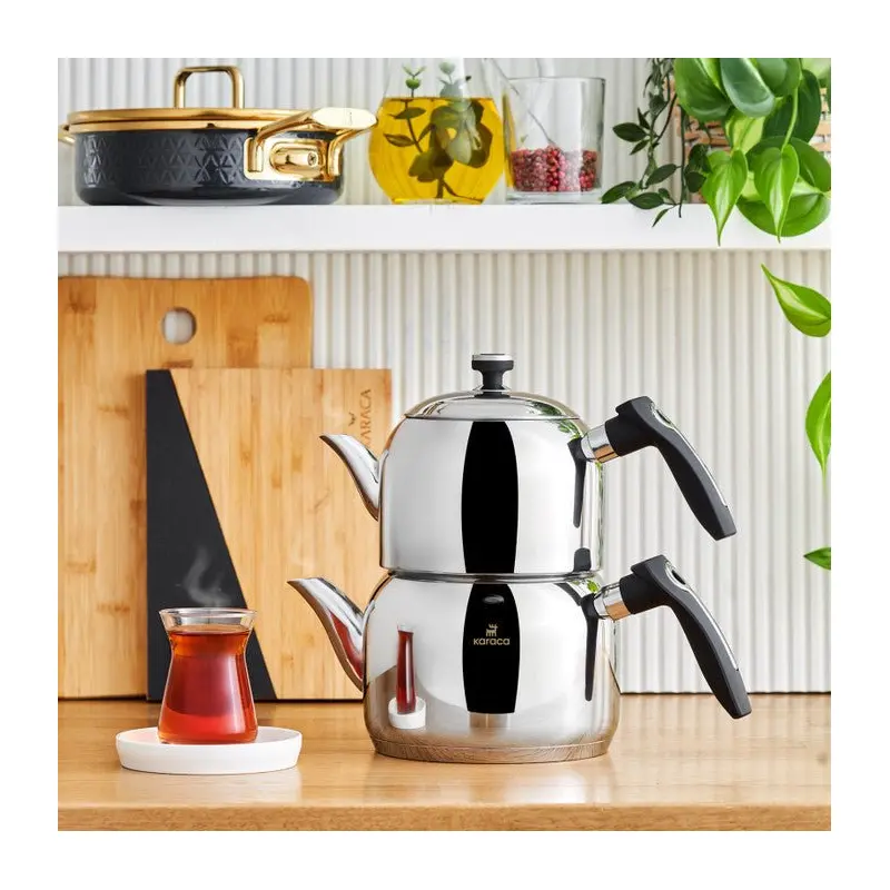 Karaca Asiye Induction Base Mini Stainless Steel Tea Set