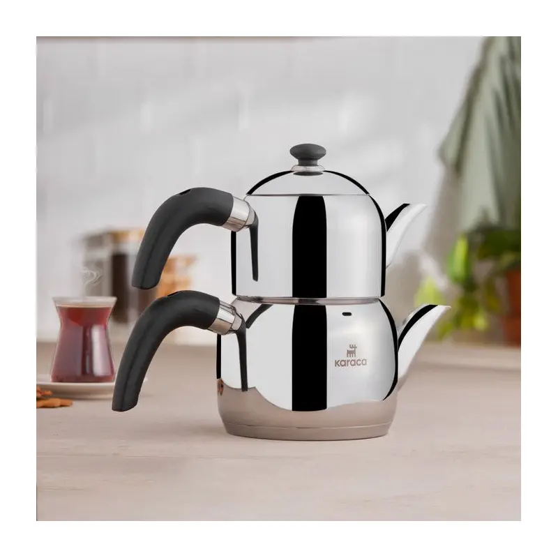 Karaca Edge Mini Induction Base Black Tea Set