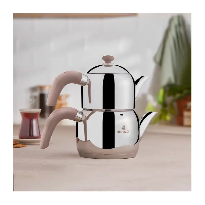 Karaca Edge Mini Induction Base Rose Tea Set