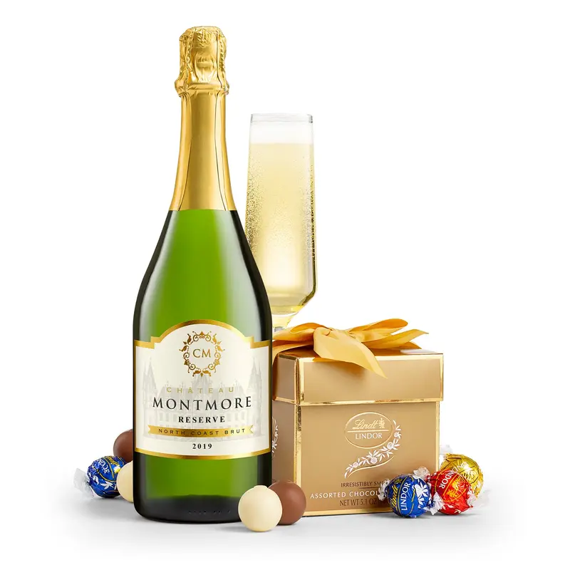 Classic LINDOR Assorted Truffle Box with Chateau Montmore Sparkling Blanc De Blanc