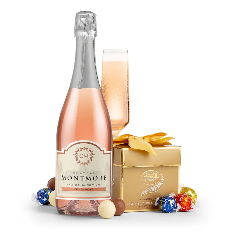 Classic LINDOR Assorted Truffle Box with Chateau Montmore Sparkling Cuve Ros