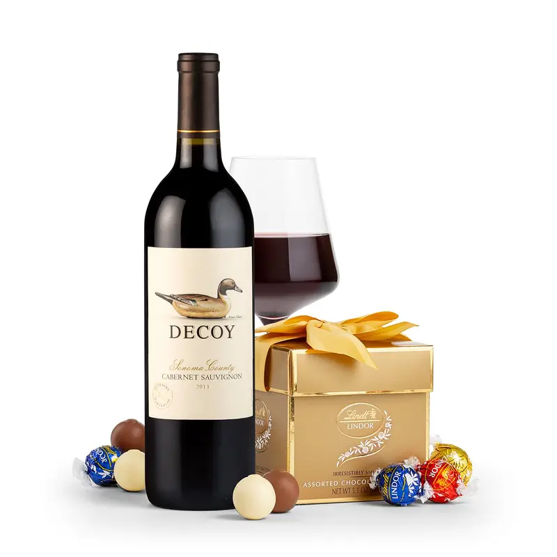 Classic LINDOR Assorted Truffle Box with Decoy Cabernet Sauvignon