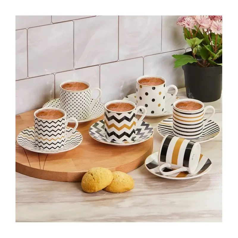 Karaca Nossa 6-Person Coffee Cup Set