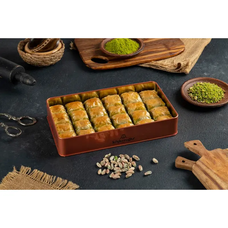 Koskeroglu  | Special Prince Baklava with Pistachio in Gift Metal Box