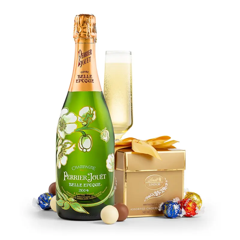 Classic LINDOR Assorted Truffle Box with Perrier-Jout Belle Epoque