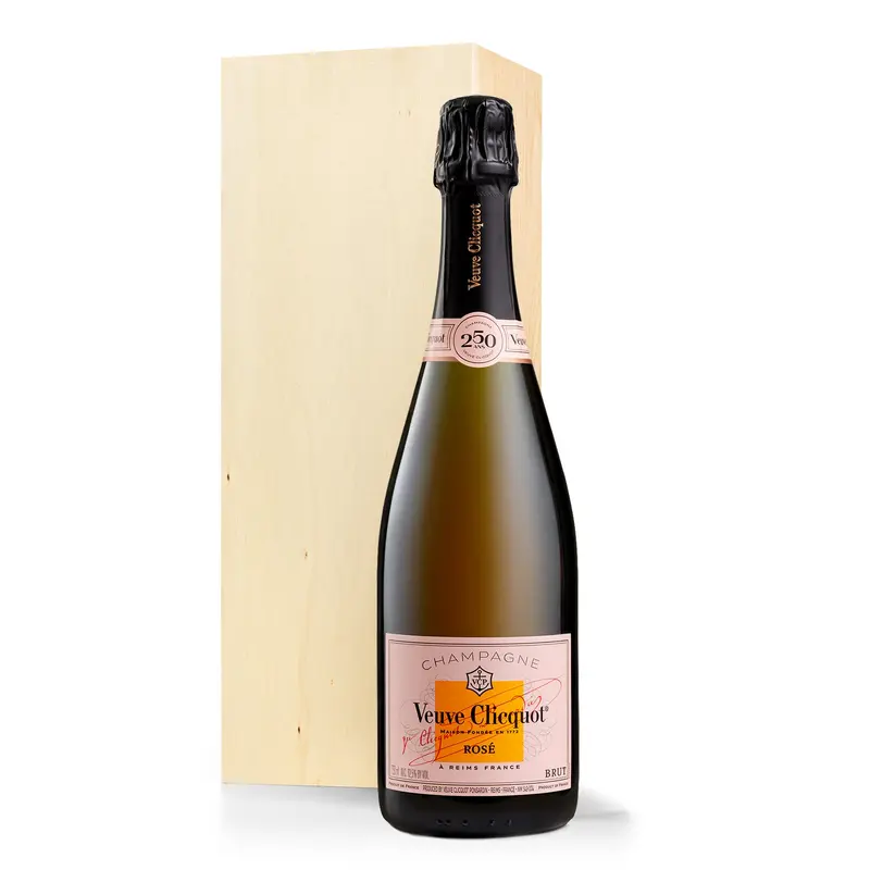 Veuve Clicquot Ros Champagne in Wooden Crate