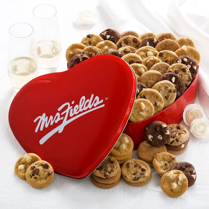 48 Nibblers Bite-Sized Cookies Signature Heart Tin