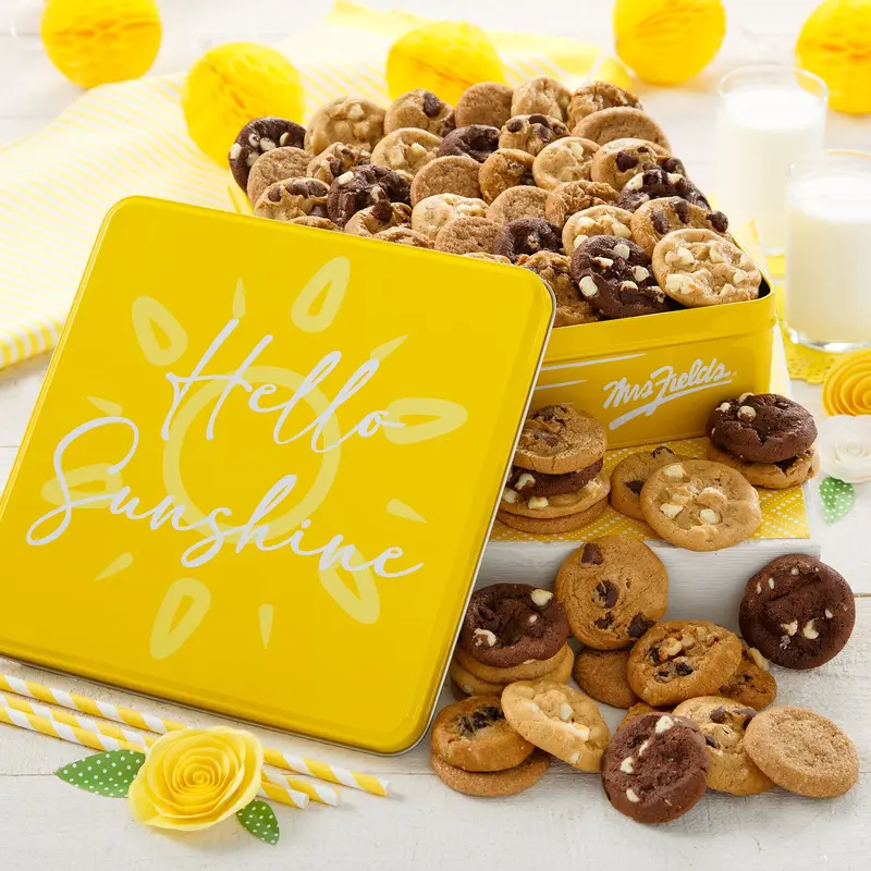 48 Nibblers Bite-Sized Cookies Sunshine Tin