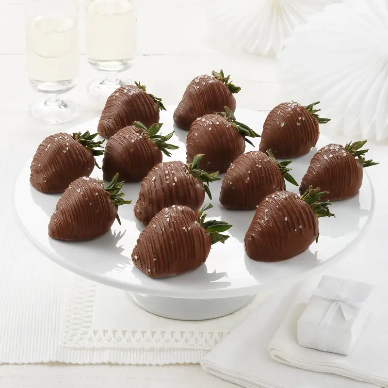 Sea Salt Caramel Belgian Chocolate Covered Strawberries