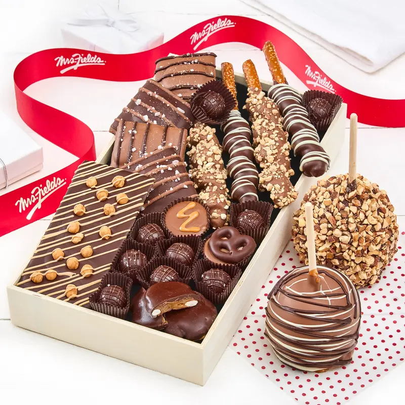 Belgian Chocolate Caramel Combo Tray with Caramel Apples