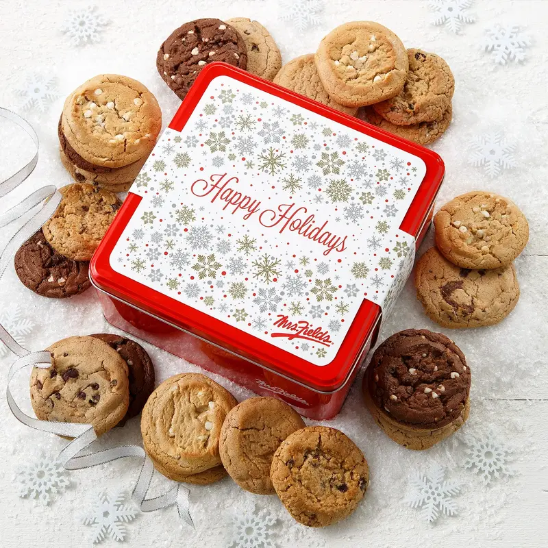 Happy Holidays Two Dozen Original Cookie Tin