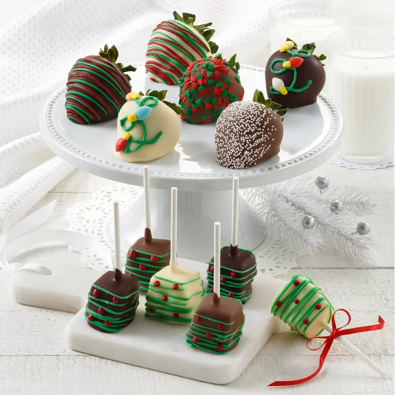 Holiday Chocolate Covered Strawberries & Cheesecake Pop Combo
