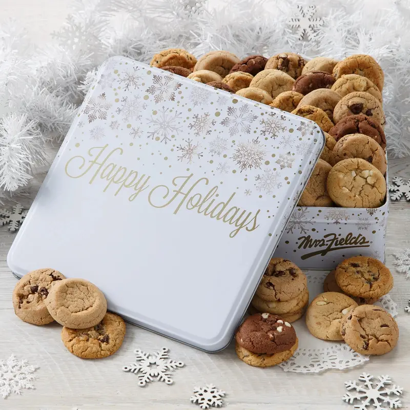 Snow Flurry 48 Nibblers Bite-Sized Cookies Tin