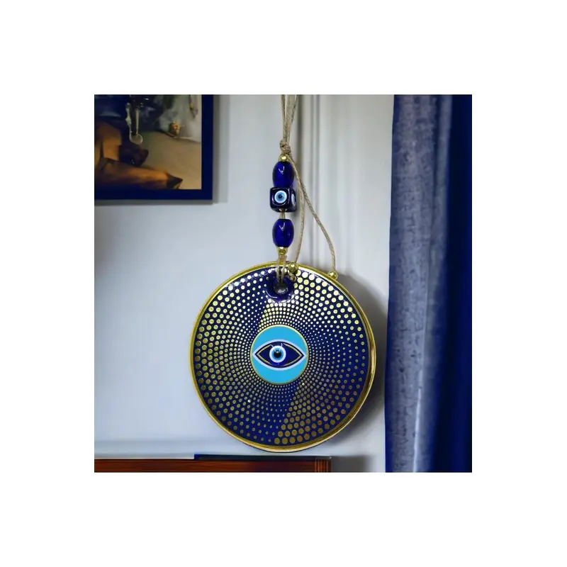 Gilded Nazar Bead Wall Ornament