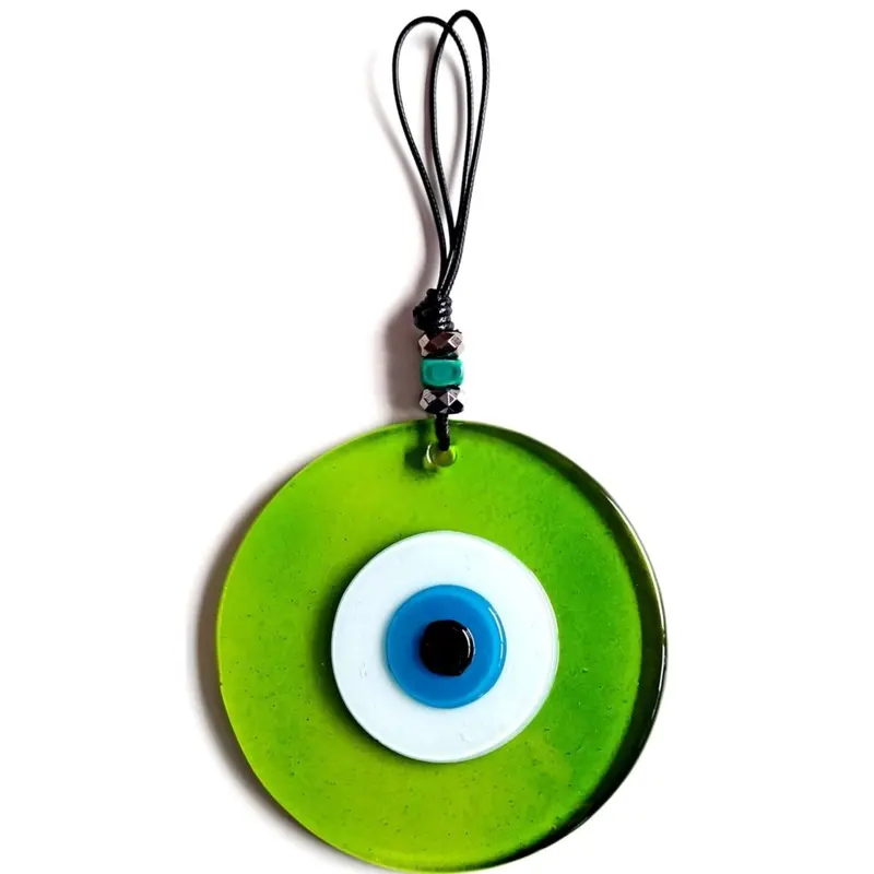 Green Blue Nazar Beads Handmade Wall Ornament