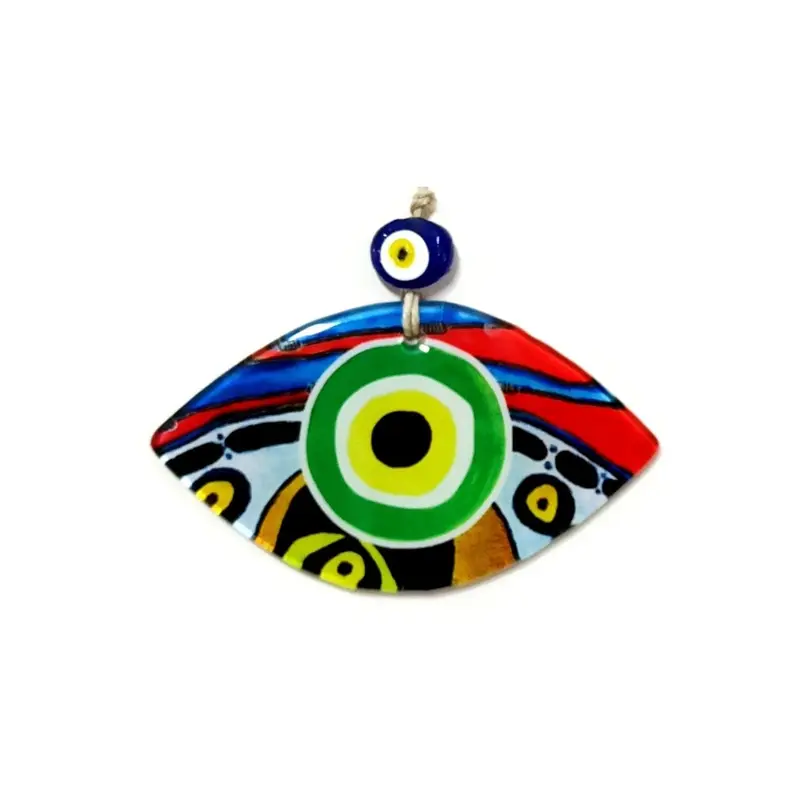Green Eye Model Fusion Glass Wall Ornament
