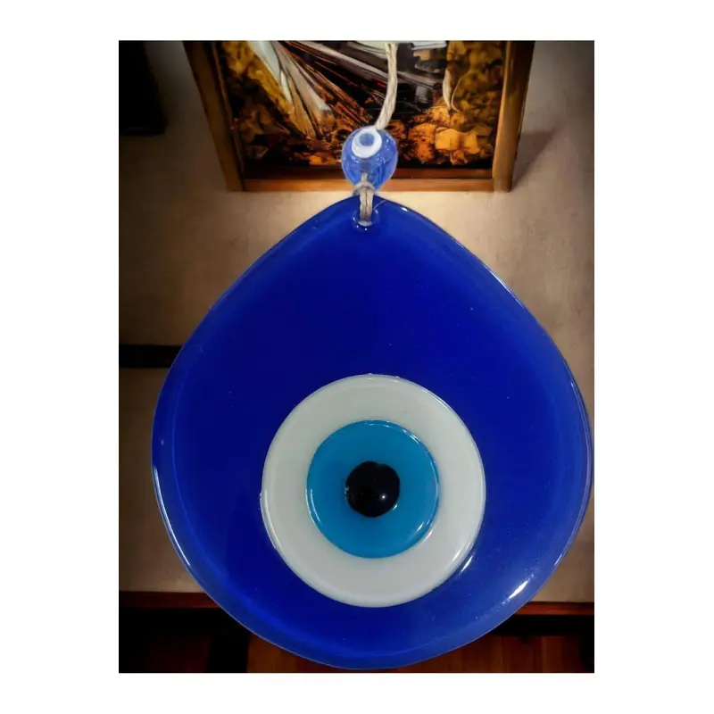 Blue Nazar Bead Blue Color Drop Pattern Handmade Wall Ornament