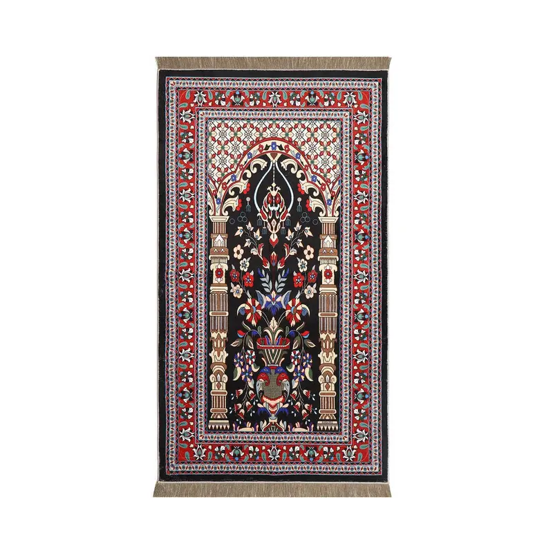 Bursa Ipek | Black Bamboo Carpet Prayer Rug