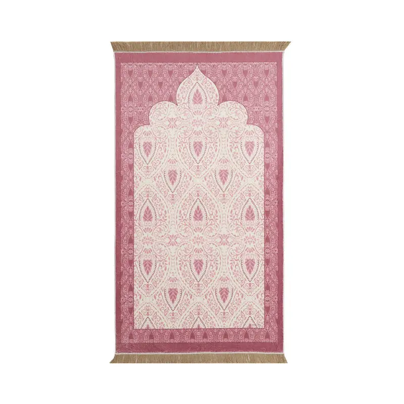 Bursa Ipek | Pink Bamboo Carpet Prayer Rug