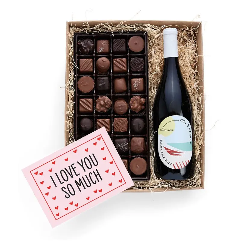 I Love You! California Red Wine with Gourmet Chocolates