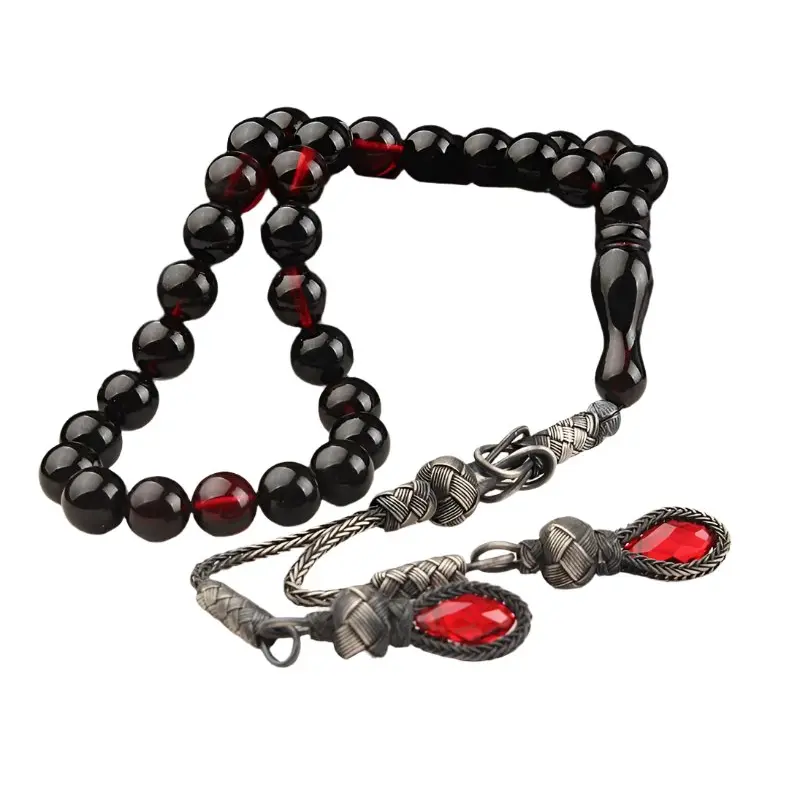 Tesbihevim | Globe Cut Amber Tasbih with Kazaz Tassel