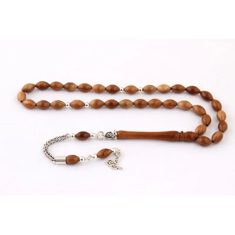 Tesbihevim | Kuka Wood Tasbih with 925 Sterling Silver Tassel