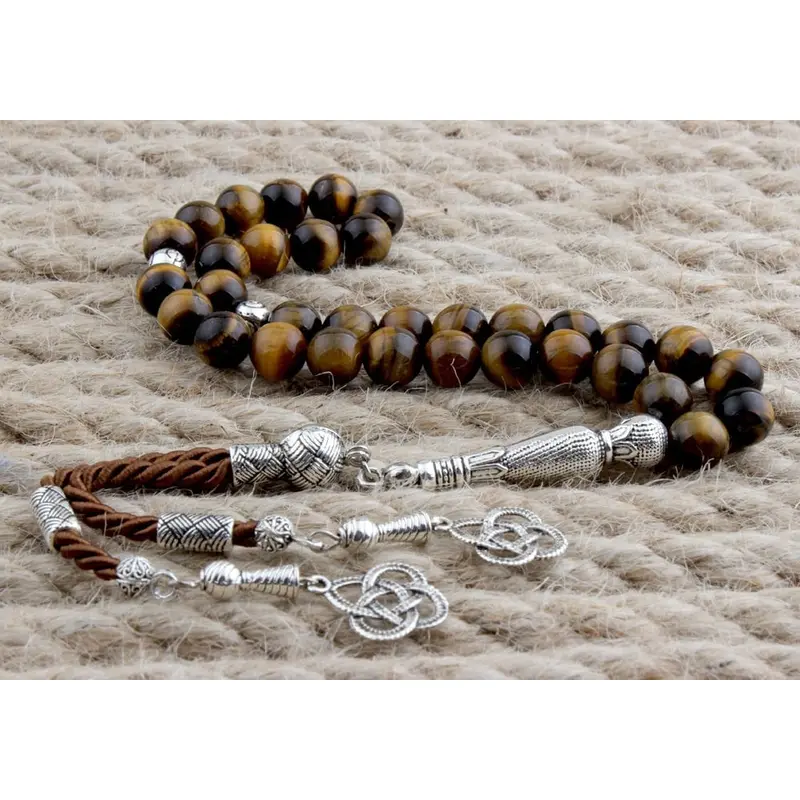 Tesbihevim | Spherical Cut Tiger's Eye Stone Tasbih