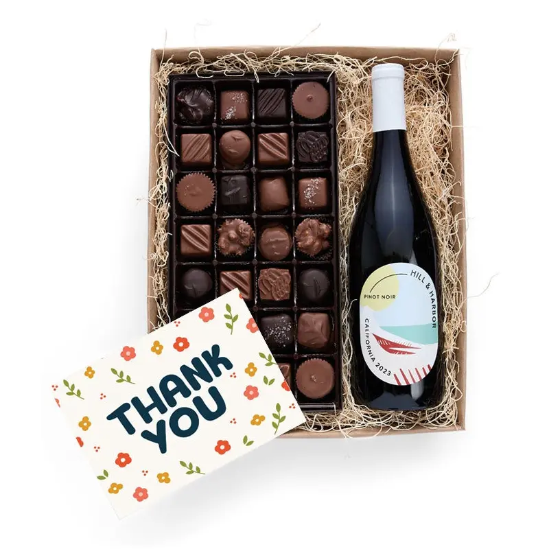 Thank You Gourmet Chocolates with California Red Wine