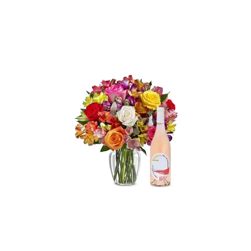 Roses & Lilies with Ros Wine