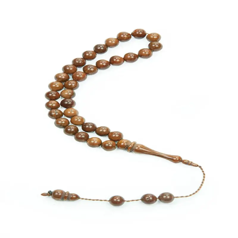 Kuka Wood Tasbih - 33 Beads - 8 MM Round Cut (Iznik)