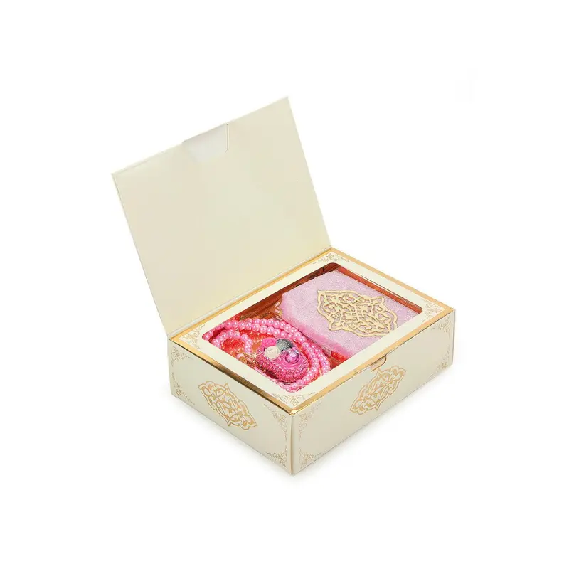 Mini Yasin, Crystal Stone Prayer Bead and Stone Designed Dhikrmatic Gift Set, Pink