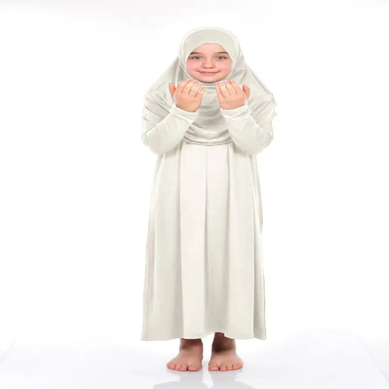Practical Children's Prayer Dress 8-12 Years Old Beige