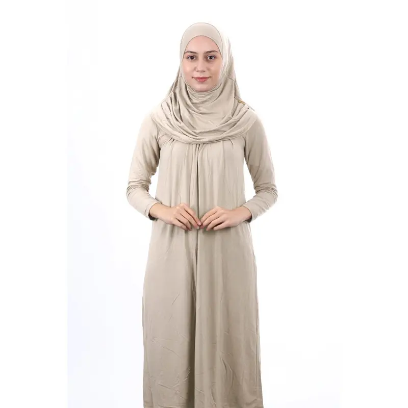 Teenage Size 12-15 Years Old Mink One Piece Women's Prayer Dress with Headscarf